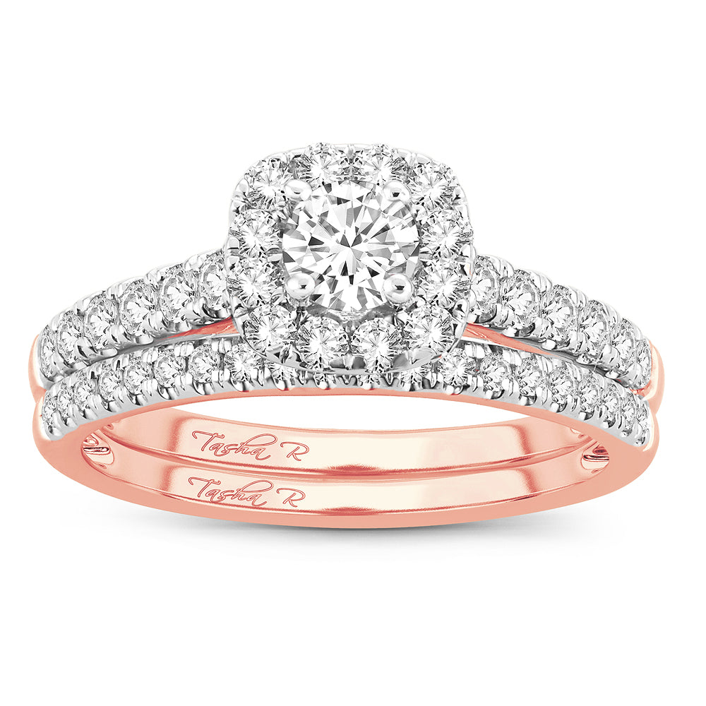Romantic 14k Rose Gold Lab Diamond Engagement Ring (1CT)
