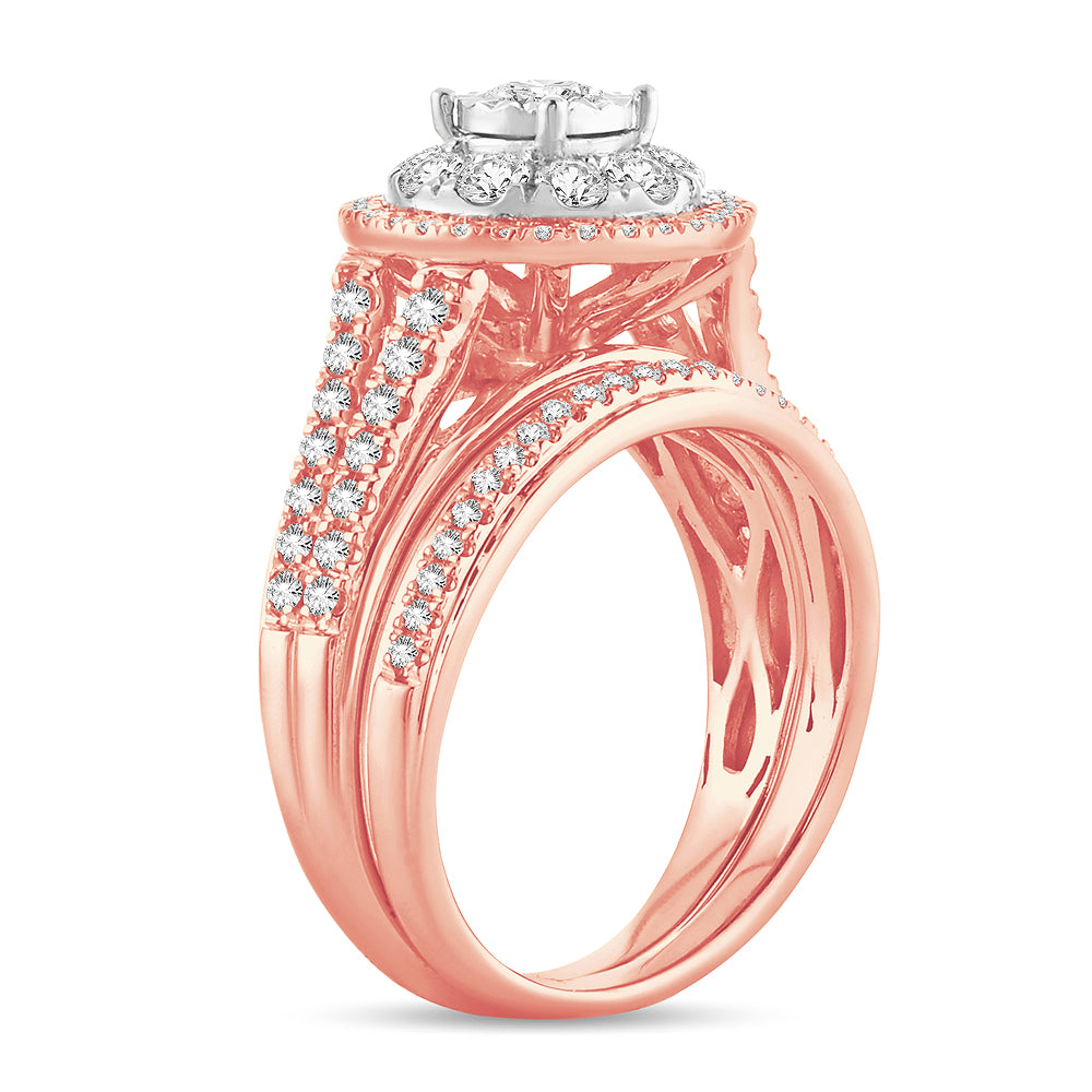 14k Rose Gold Lab Diamond Engagement Ring (1.10CT)