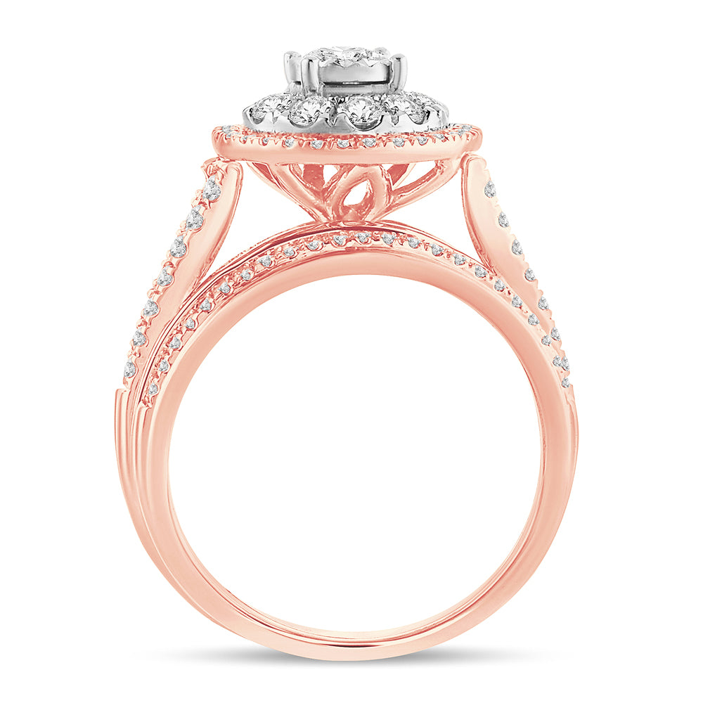 14k Rose Gold Lab Diamond Engagement Ring (1.10CT)