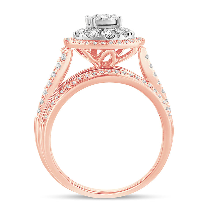 14k Rose Gold Lab Diamond Engagement Ring (1.10CT)