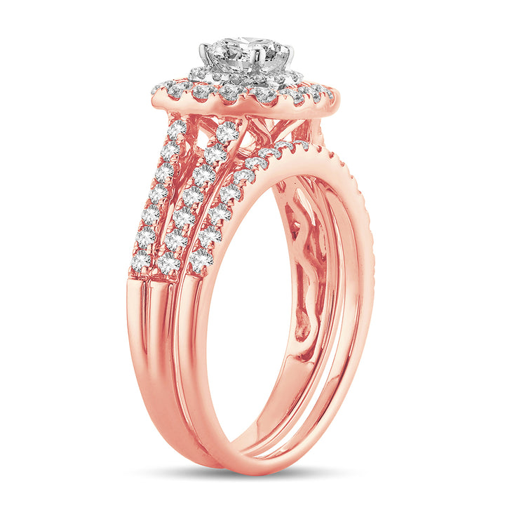 Romantic 14k Rose Gold Lab Diamond Engagement Ring (1.40CT)