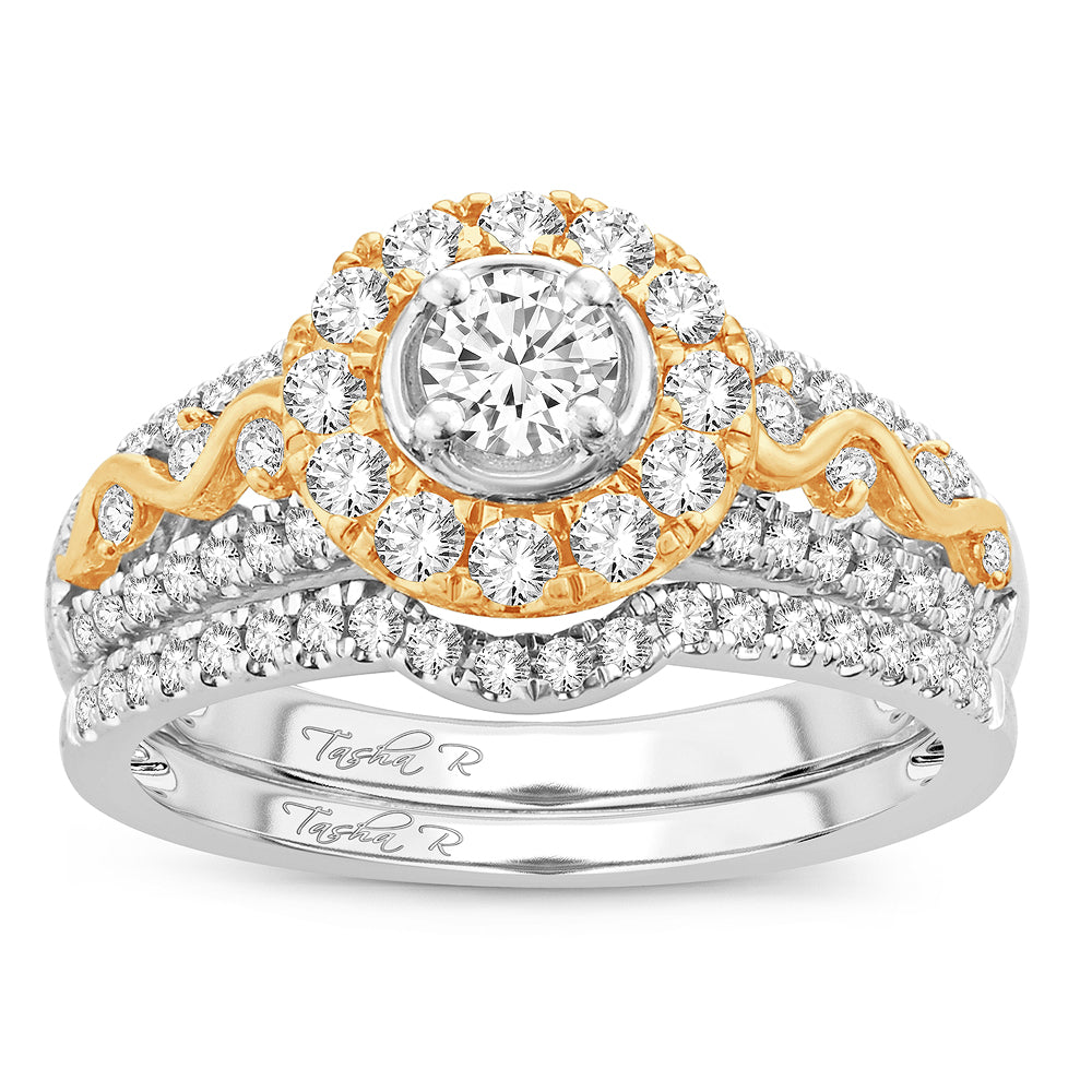 14K Yellow Gold Lab Diamond Bridal Ring - 1.14CT