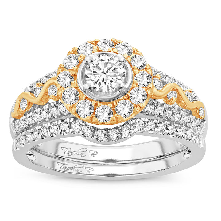14K Yellow Gold Lab Diamond Bridal Ring - 1.14CT