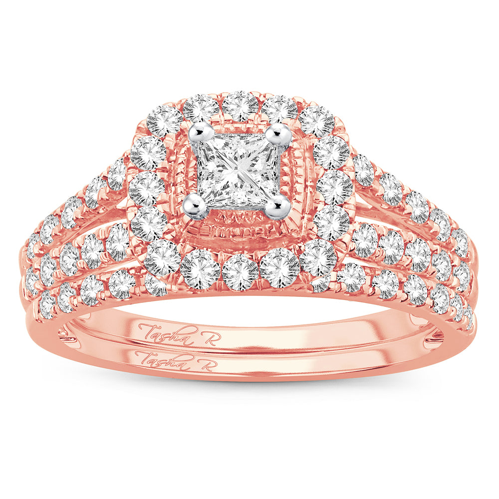 14k Rose Gold 1CT Lab Diamond Womens Engagement Ring