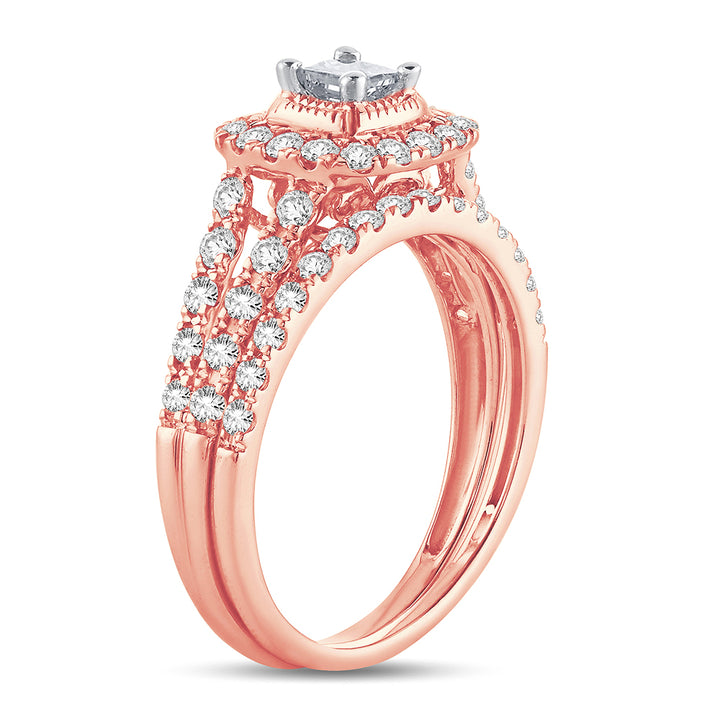 14k Rose Gold 1CT Lab Diamond Womens Engagement Ring