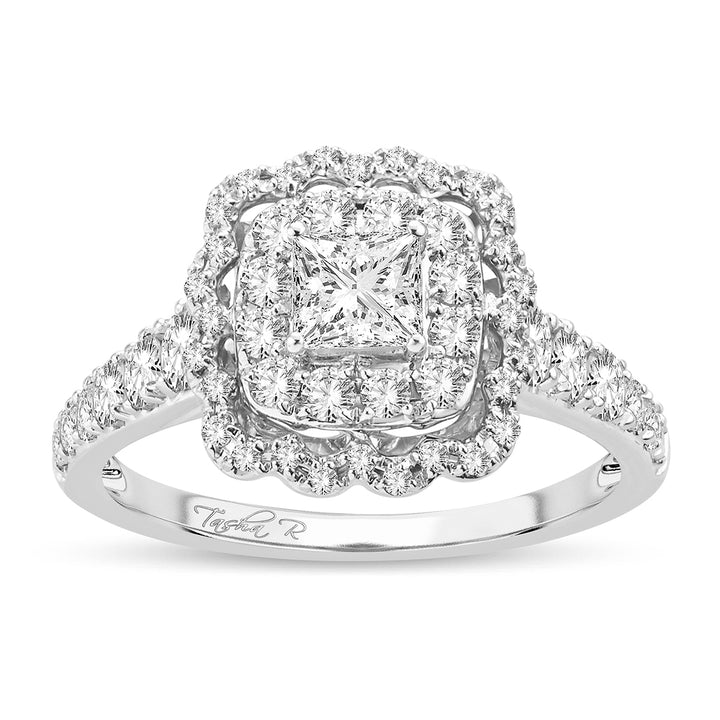 14k White Gold 1.20ct Lab Diamond Womens Engagement Ring