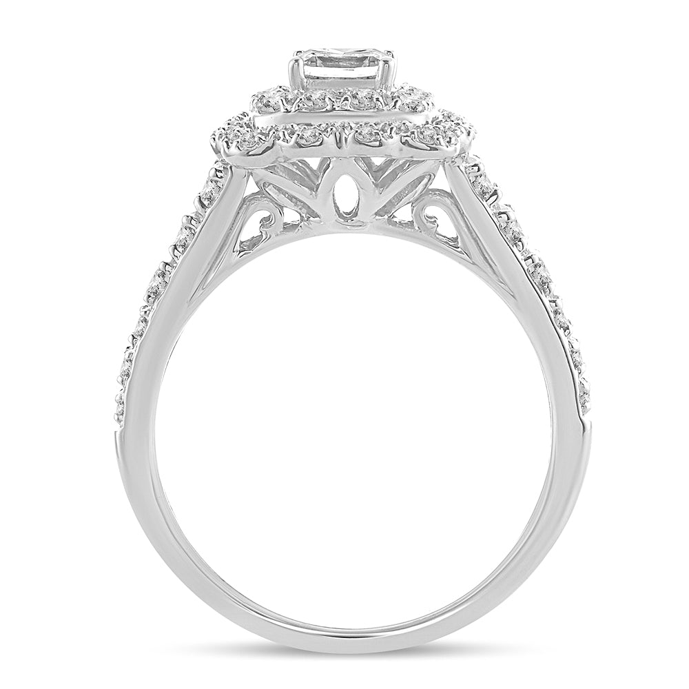 14k White Gold 1.20ct Lab Diamond Womens Engagement Ring