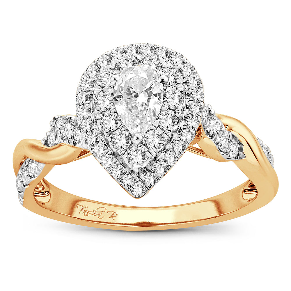 14k Yellow Gold 1ct Lab Diamond Solitaire Engagement Ring