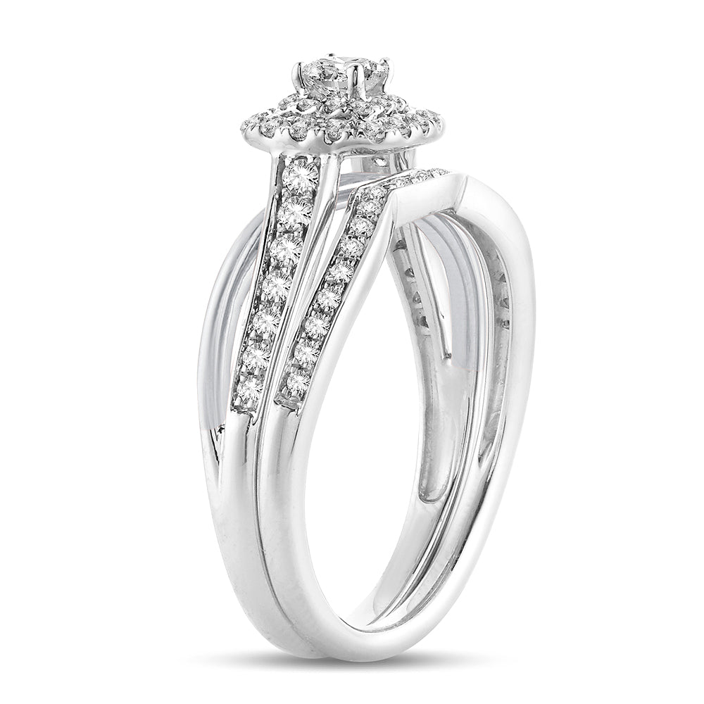 Sparkling Lab-Grown Diamond Engagement Ring in White Gold