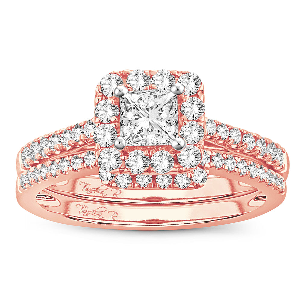 Romantic 14k Rose Gold Lab Diamond Engagement Ring (1CT)