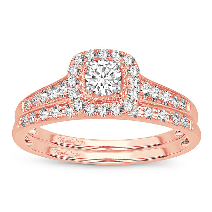14k Rose Gold Lab Diamond Bridal Ring (0.50 CT)