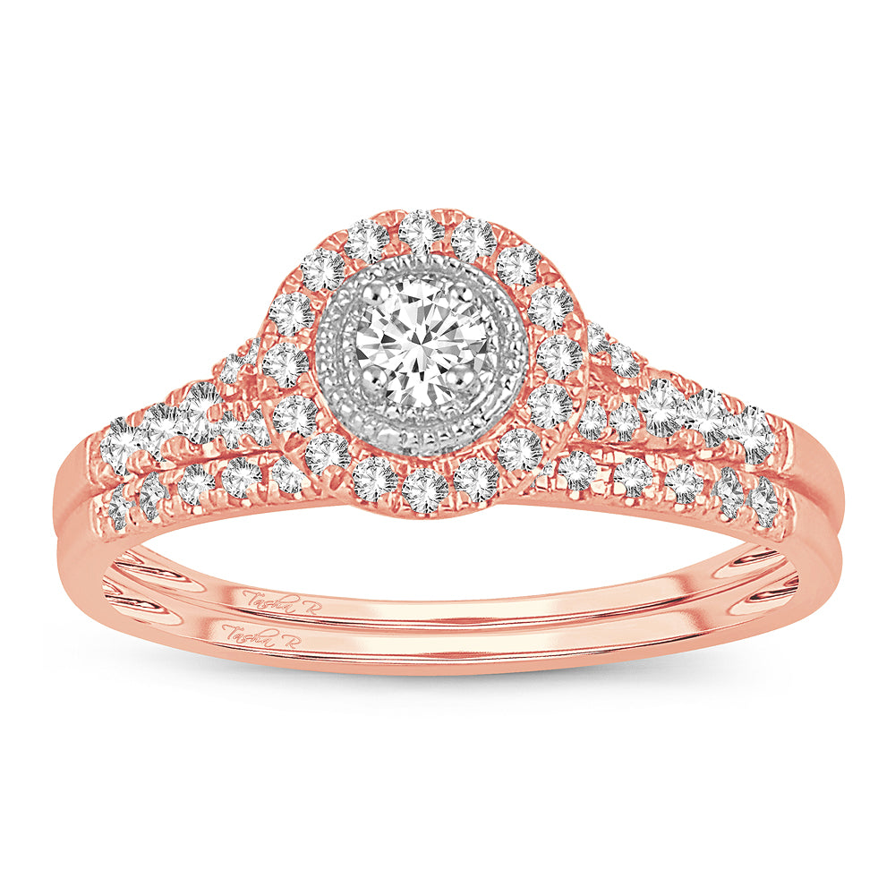 Timeless 14k Rose Gold 0.33CT Lab Diamond Engagement Ring