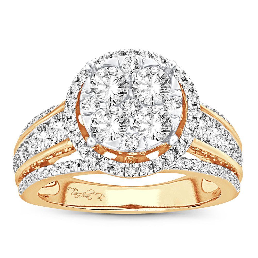 14K Yellow Gold 2.00CT Diamond Ring