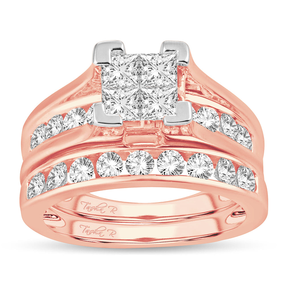 14K Rose Gold 1.50CT Diamond Bridal Ring