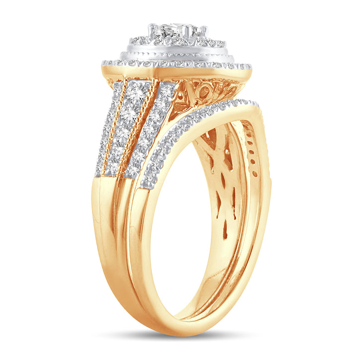 14K Yellow Gold Lab-Grown 1CT Diamond Bridal Ring