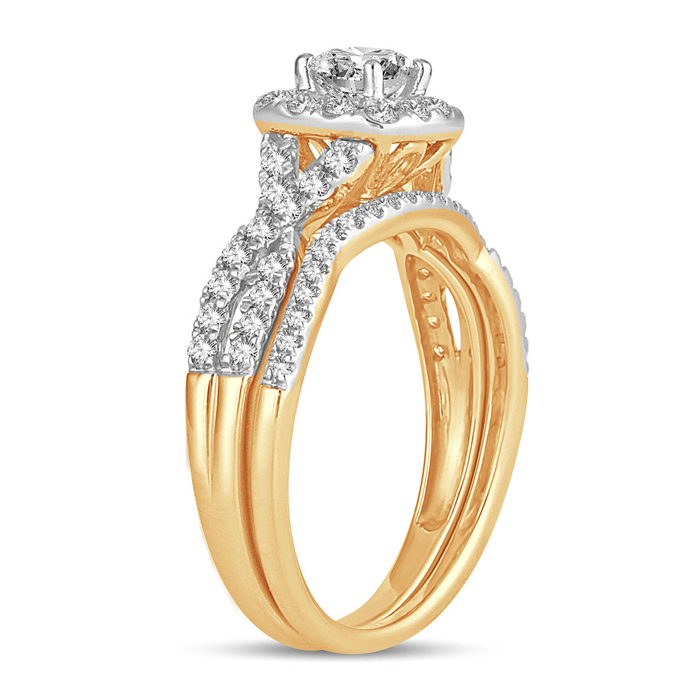 Timeless 14K Yellow Gold 1CT Lab Diamond Engagement Ring