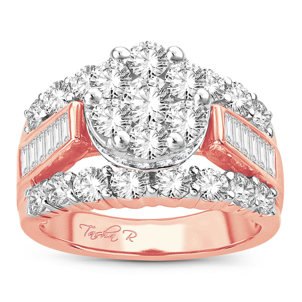 14K Rose Gold 3.00CT Diamond Ring