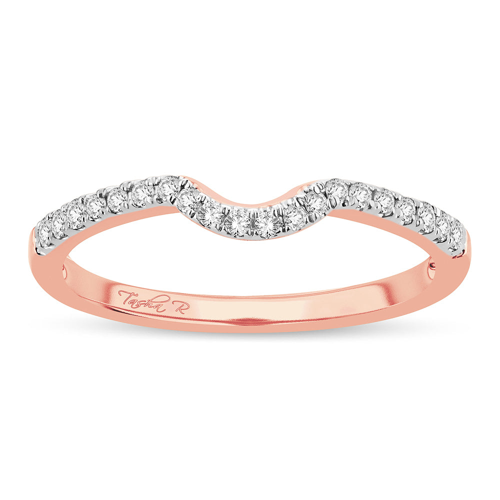 14K Rose Gold 0.16Ct Diamond Enhancer Band