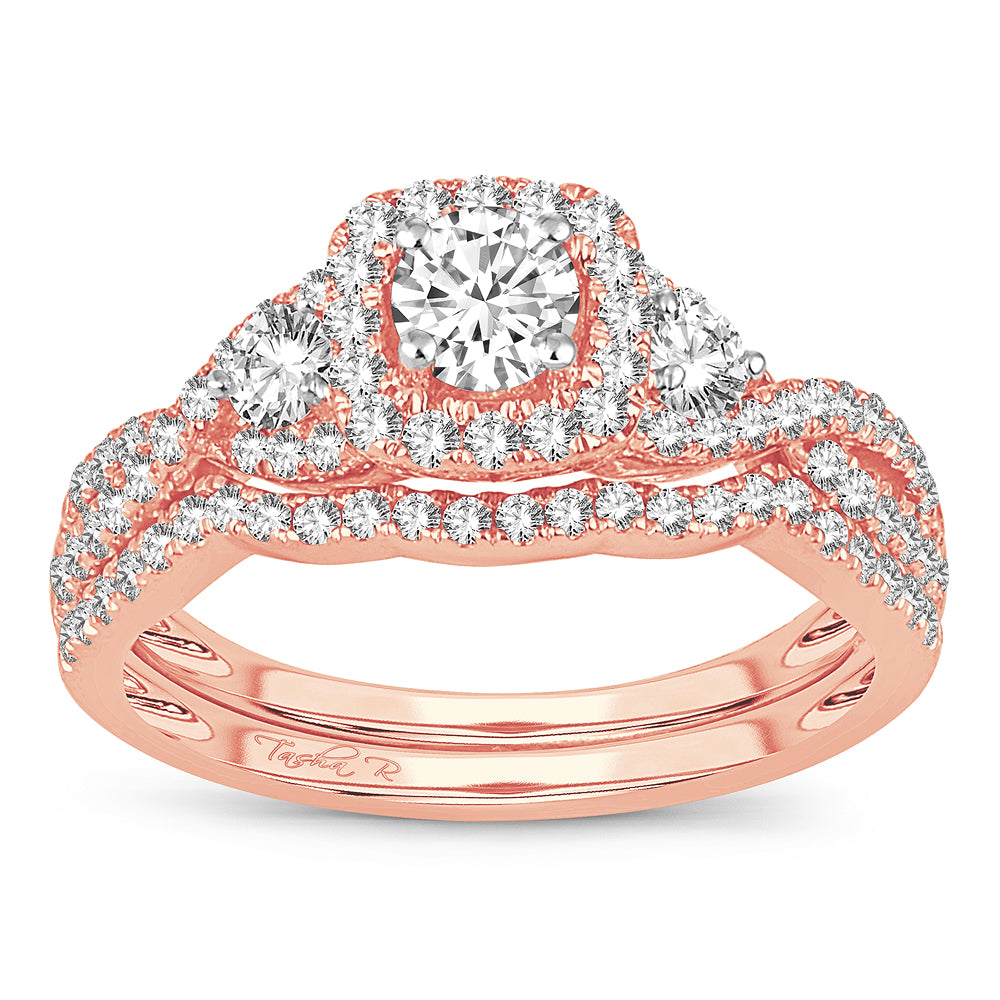 14k Rose Gold 1CT Lab Diamond Womens Engagement Ring