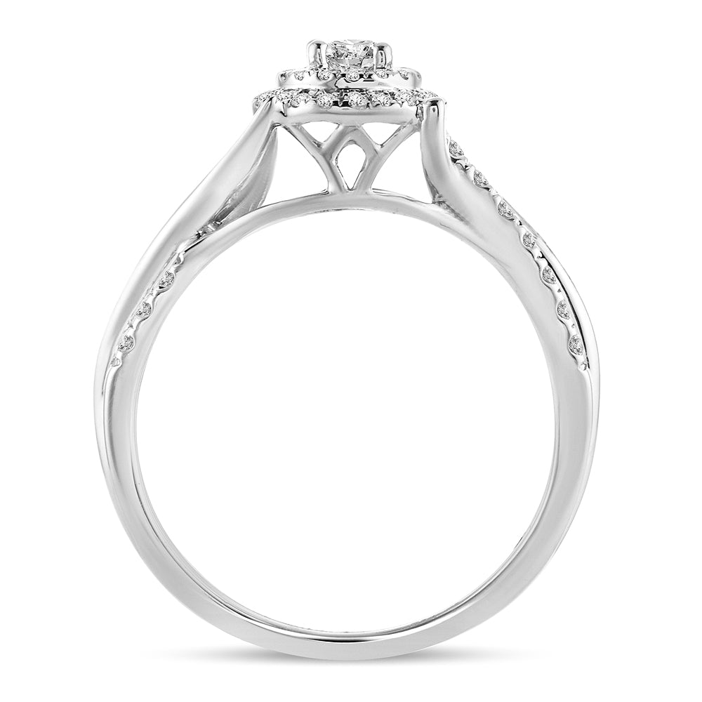 Timeless 14k White Gold Lab Diamond Engagement Ring 0.50CT