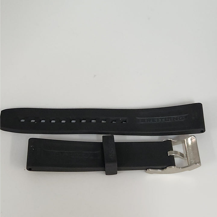 Breitling Black Rubber Diver Strap 20-18mm With Signed Buckle Genuine OEM