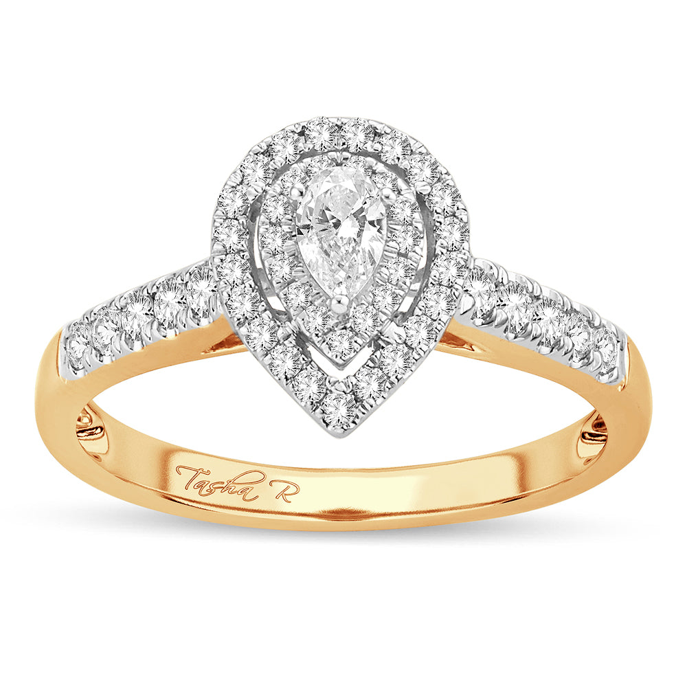 14K Yellow Gold 0.51CT Diamond Ring