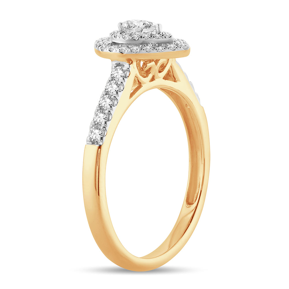 14K Yellow Gold Lab-Grown 0.51CT Diamond Engagement Ring