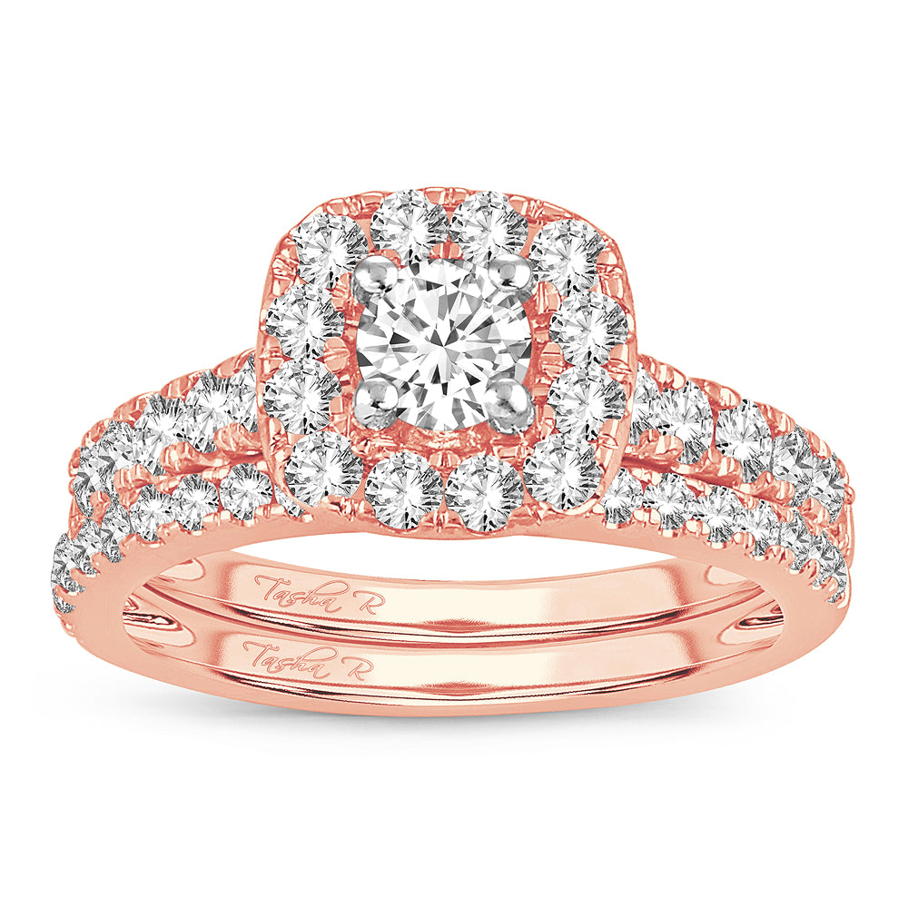 14K Rose Gold 1.50CT Diamond Bridal Ring