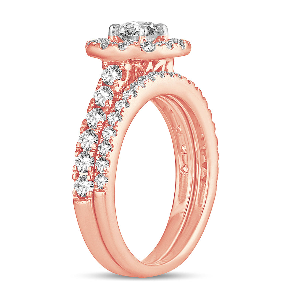 Timeless 14k Rose Gold 0.50CT Lab Diamond Engagement Ring
