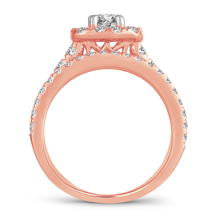 Timeless 14k Rose Gold 0.50CT Lab Diamond Engagement Ring