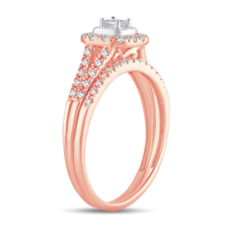Timeless 14k Rose Gold Lab Diamond Engagement Ring