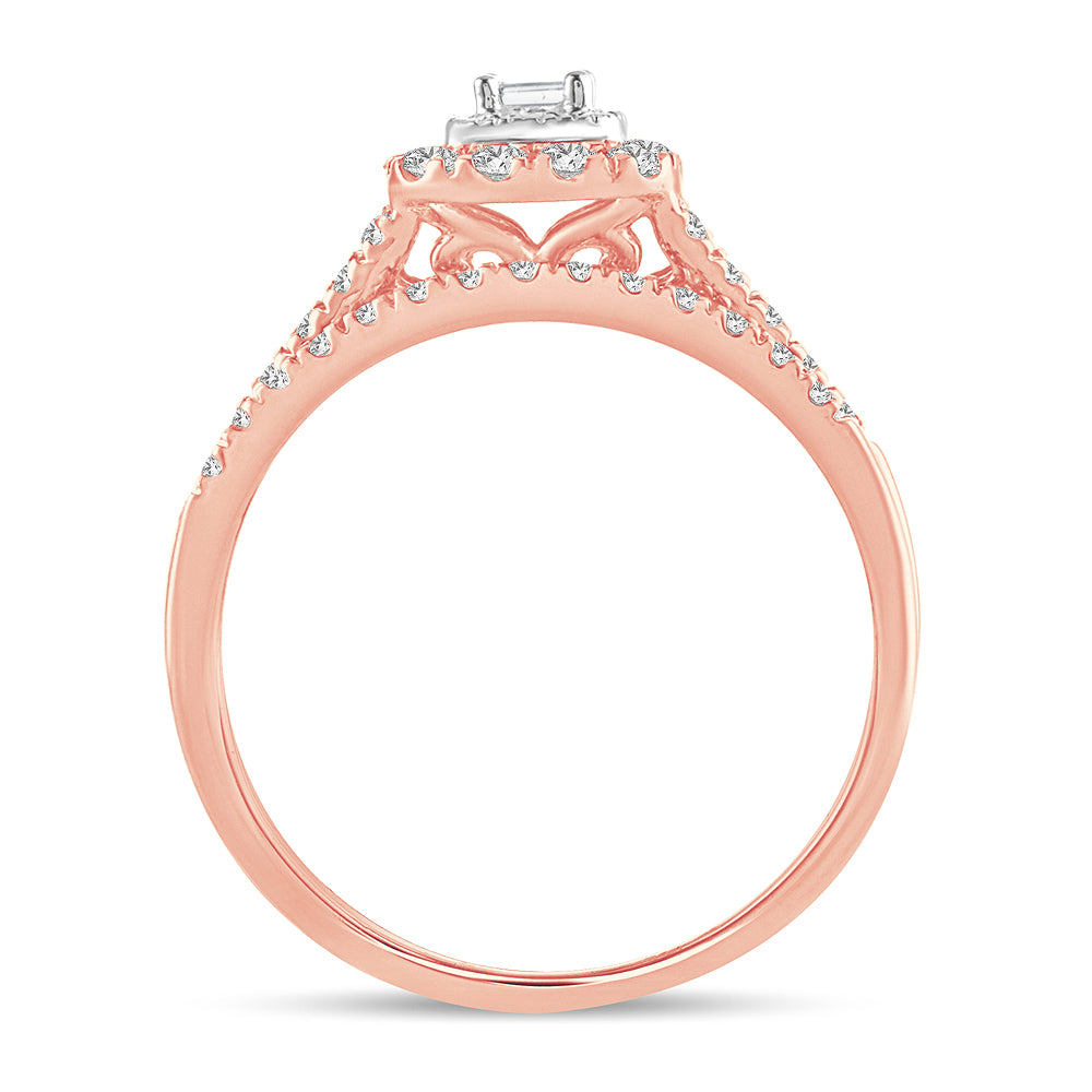 Timeless 14k Rose Gold Lab Diamond Engagement Ring