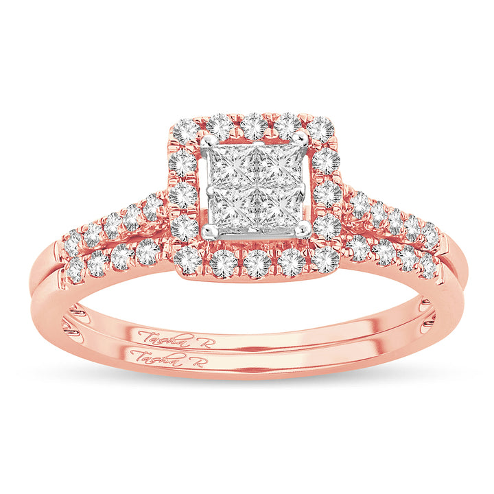 Romantic 14k Rose Gold Lab Diamond Engagement Ring (0.51CT)