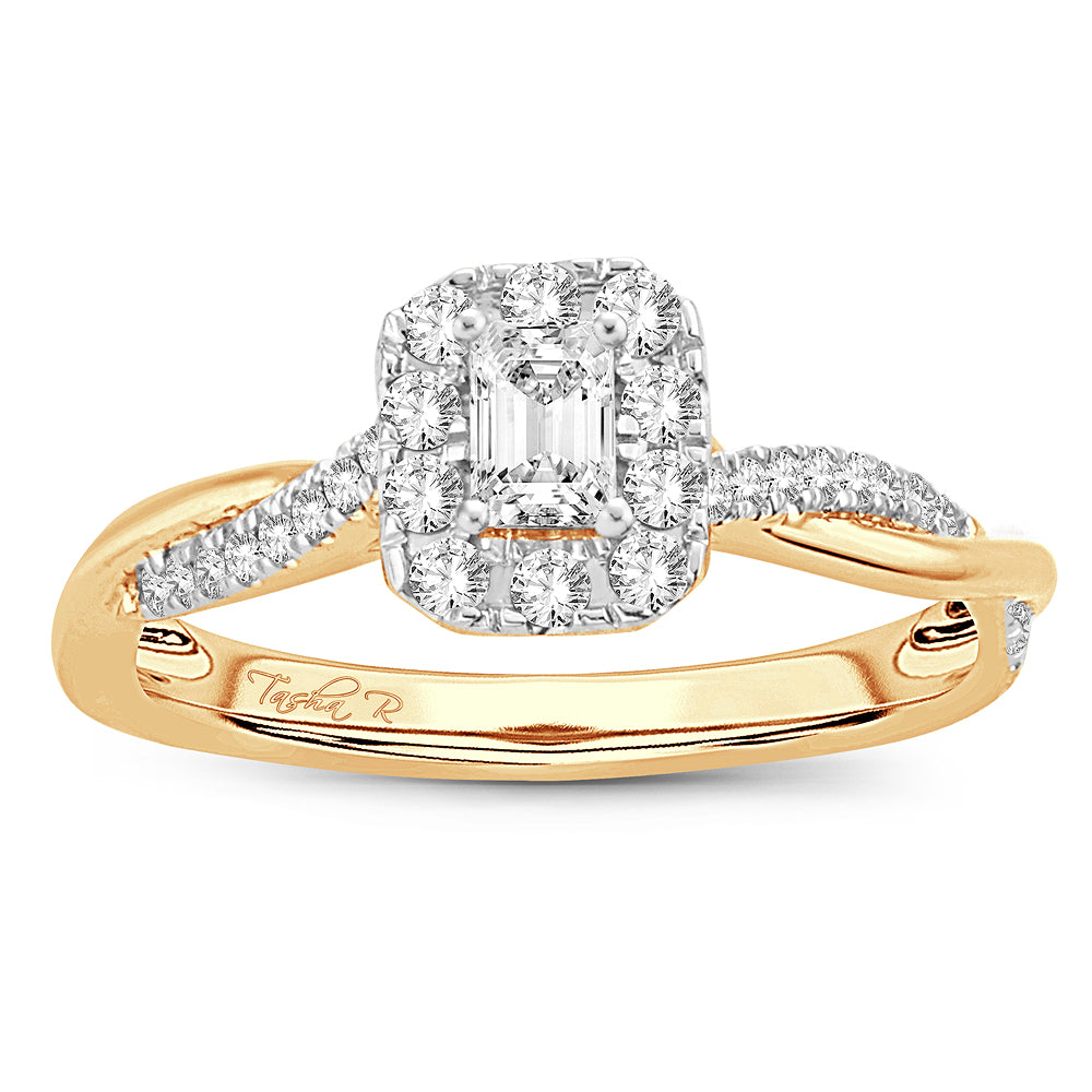 14K Yellow Gold Lab Diamond Womens Engagement Ring (0.50CT)