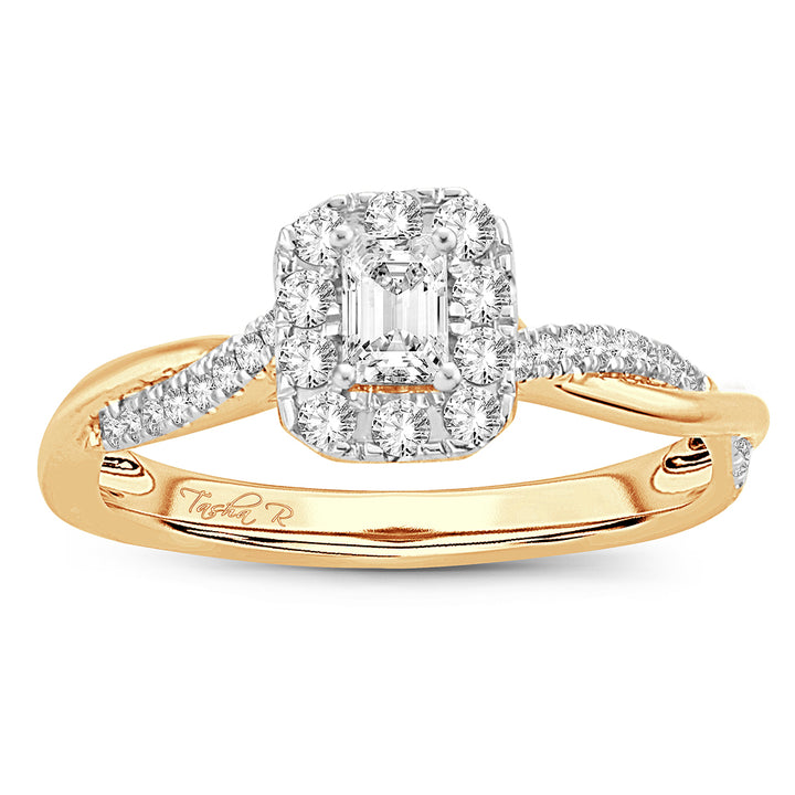 14K Yellow Gold Lab Diamond Womens Engagement Ring (0.50CT)
