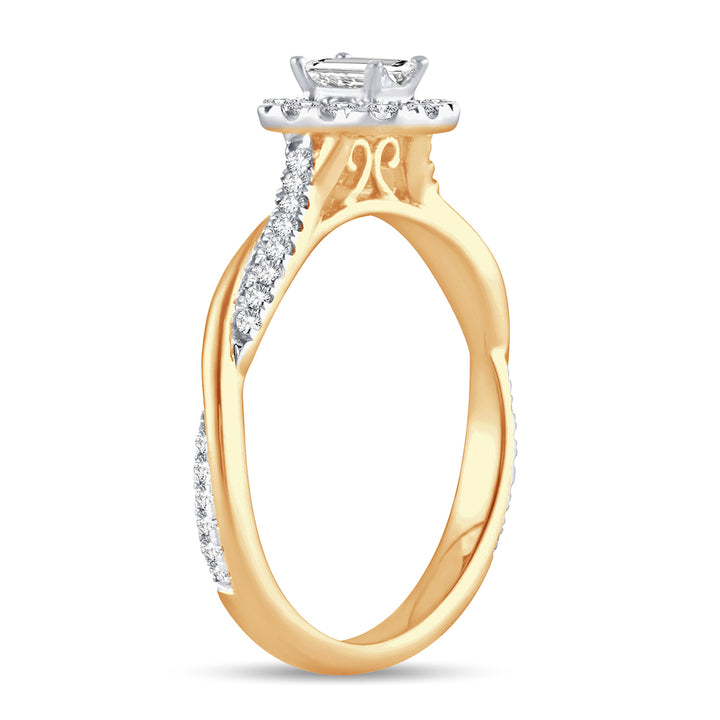 14K Yellow Gold Lab Diamond Womens Engagement Ring (0.50CT)