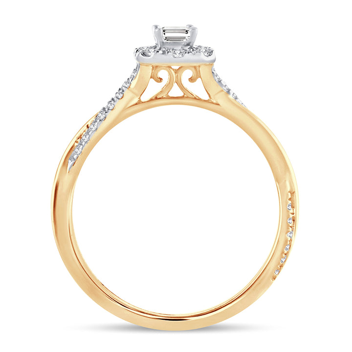 14K Yellow Gold Lab Diamond Womens Engagement Ring (0.50CT)