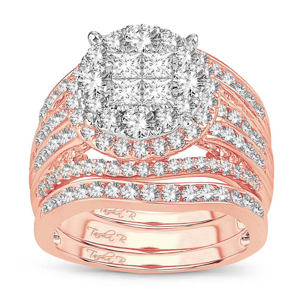 14K Rose Gold 2.52CT Diamond Bridal Ring