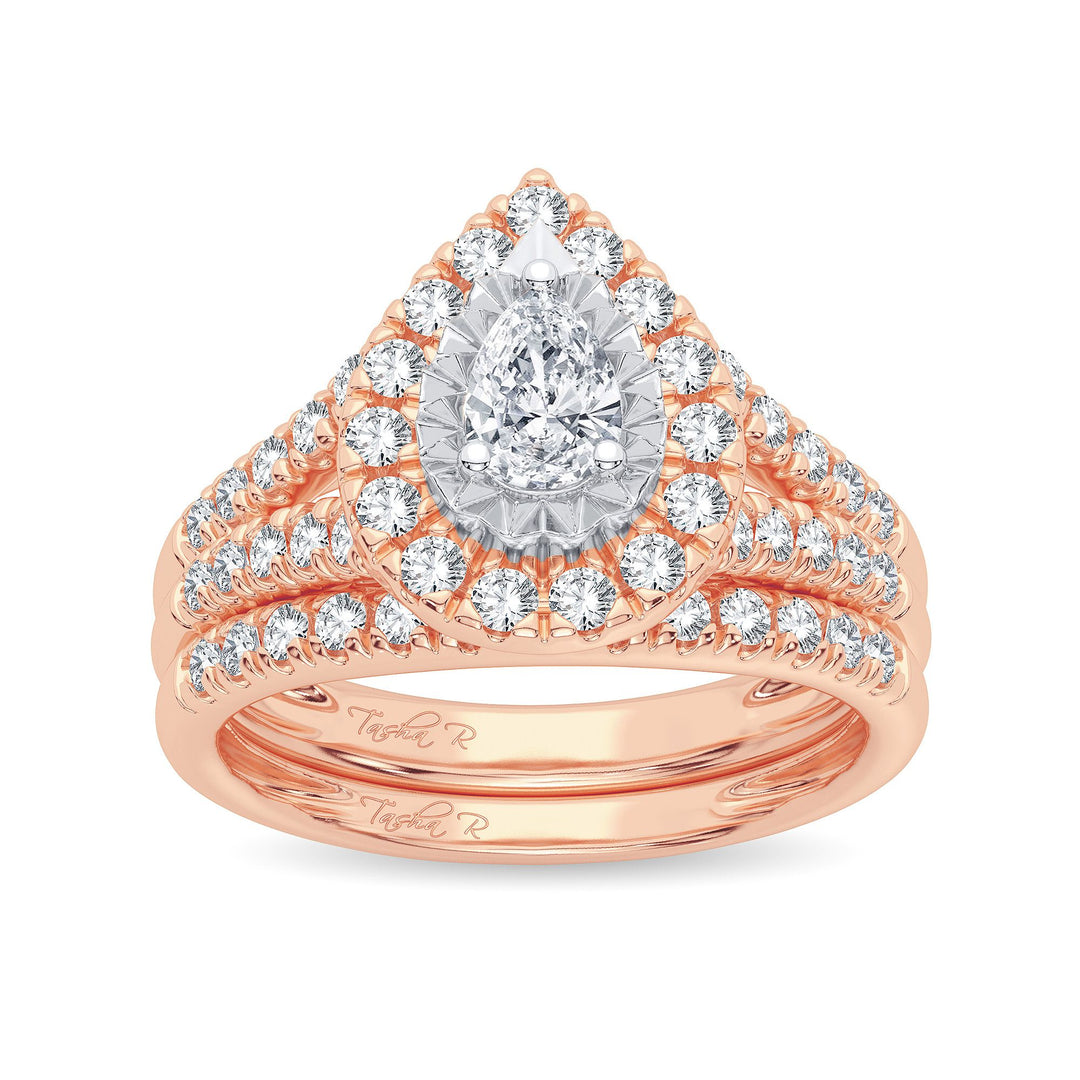 Romantic 14k Rose Gold Lab Diamond Engagement Ring