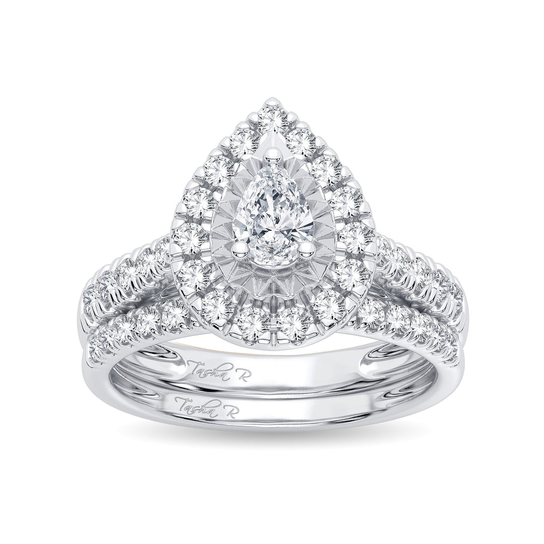 Luminous 14k White Gold Lab Diamond Bridal Ring (1.00CT)