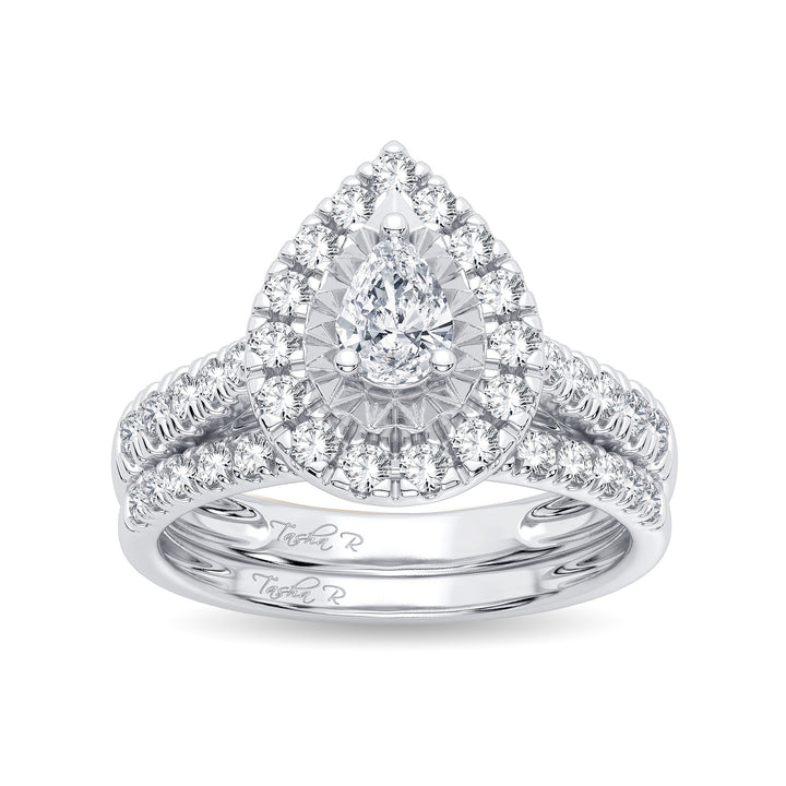 Luminous 14k White Gold Lab Diamond Bridal Ring (1.00CT)