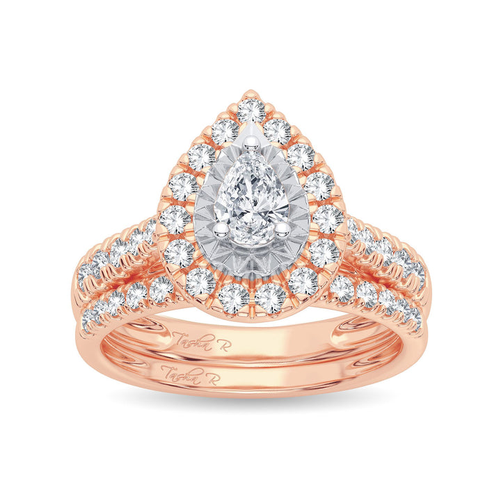 Romantic 14k Rose Gold Lab Diamond Engagement Ring