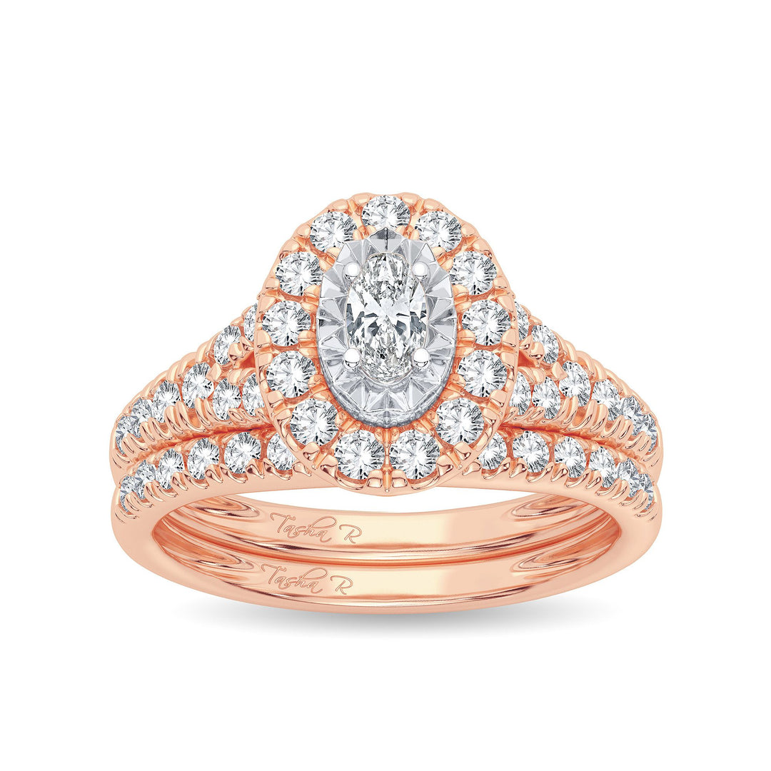 Romantic 14k Rose Gold Lab Diamond Engagement Ring