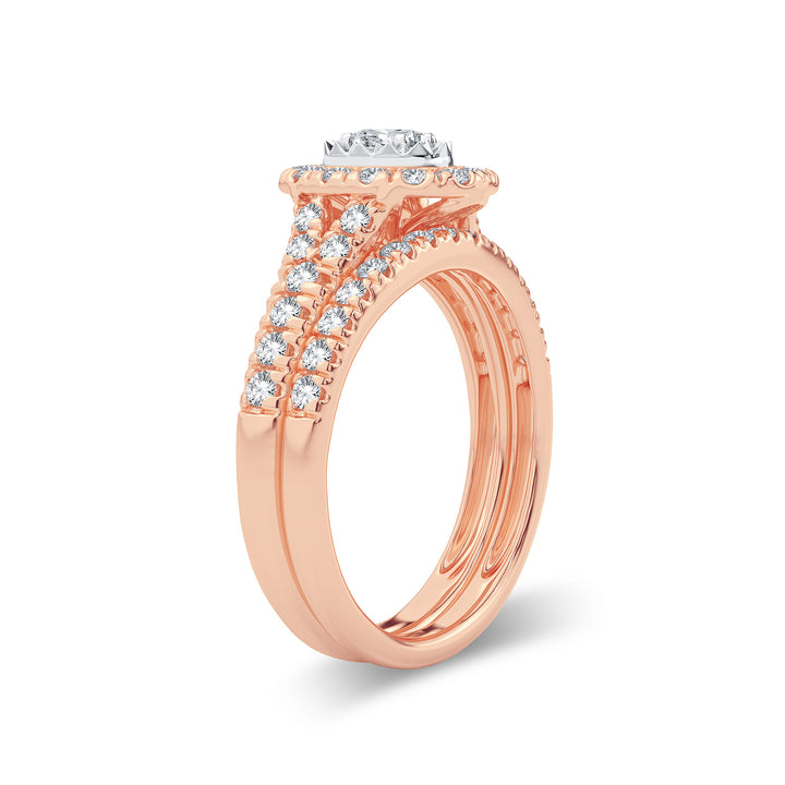 Romantic 14k Rose Gold Lab Diamond Engagement Ring
