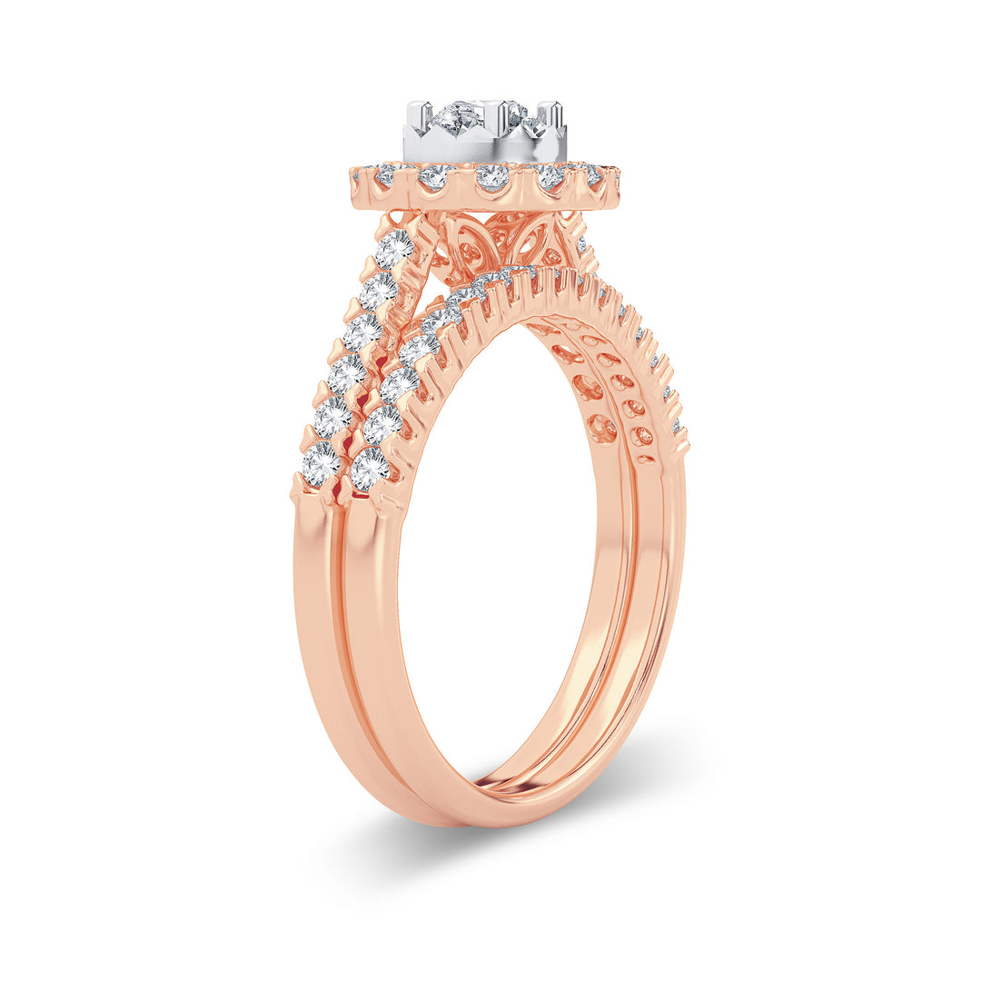 14k Rose Gold 1CT Lab Diamond Engagement Ring
