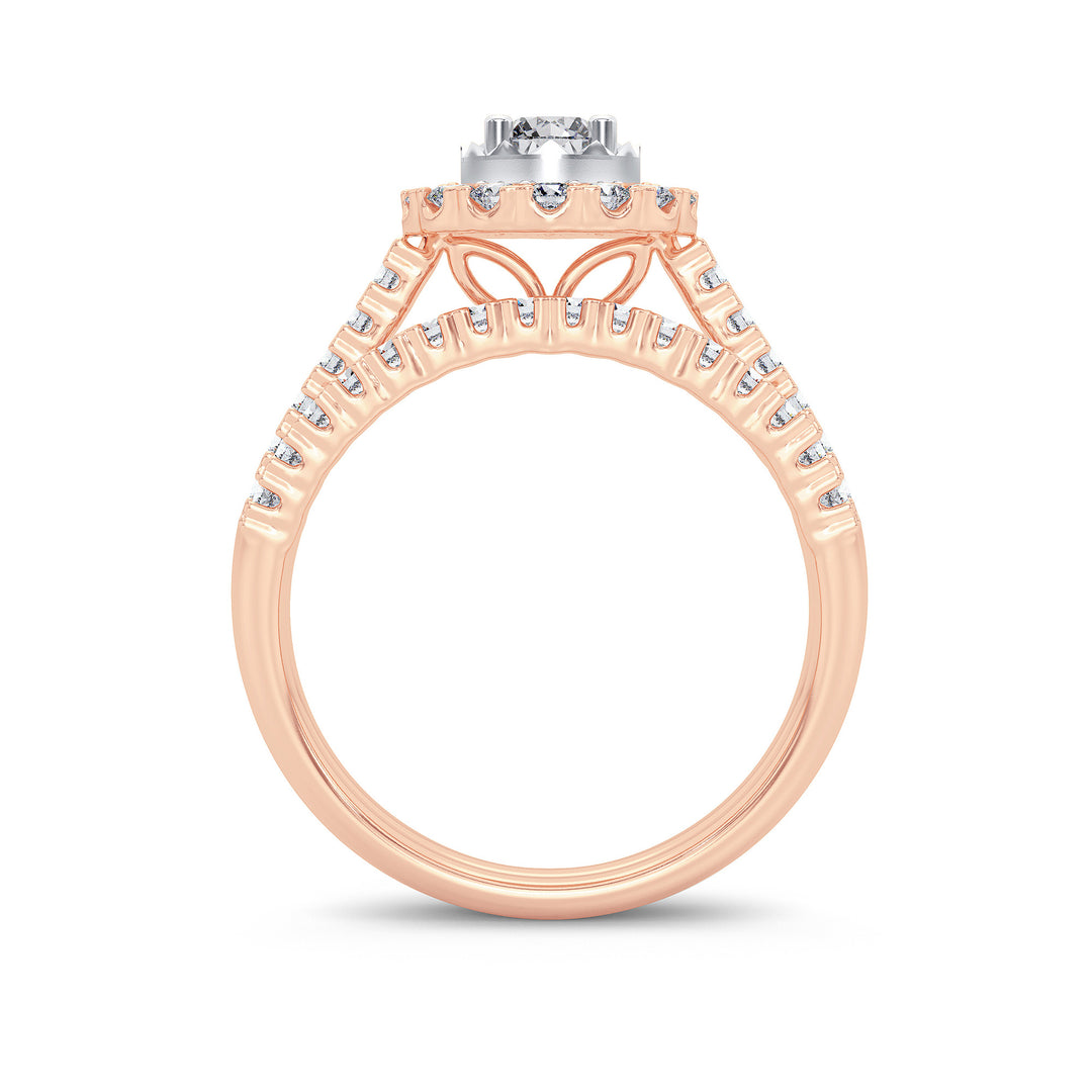 14k Rose Gold 1CT Lab Diamond Engagement Ring