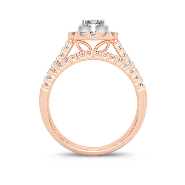 14k Rose Gold 1CT Lab Diamond Engagement Ring