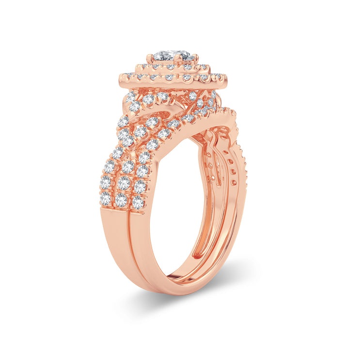 Elegant 14k Rose Gold 1.82CT Lab Diamond Engagement Ring