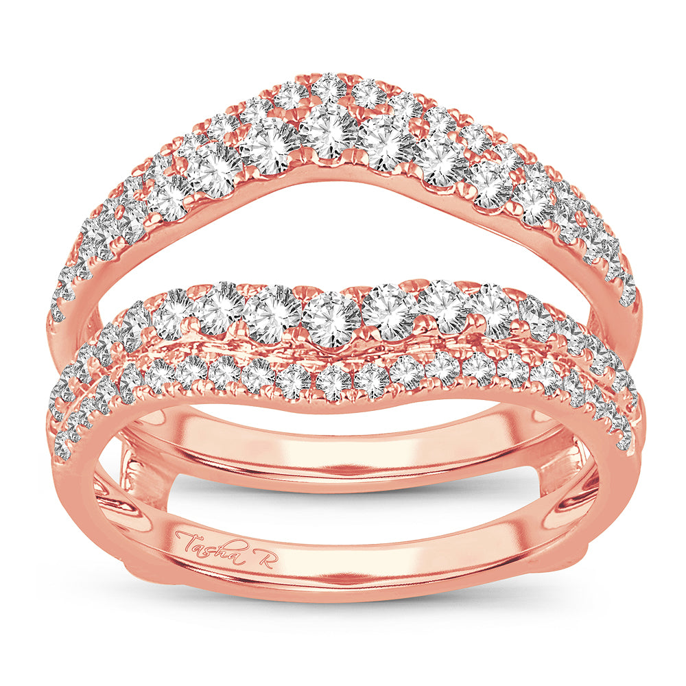 14K Rose Gold 1.00CT Diamond Ring Guard