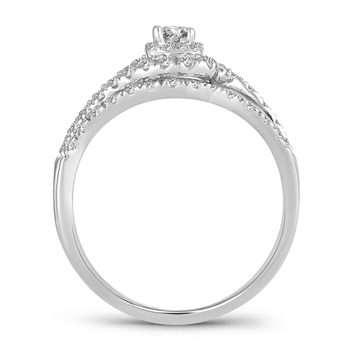 14k White Gold 0.50ct Lab Diamond Bridal Ring